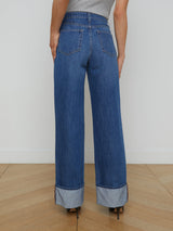 L'AGENCE - Miley Cuffed Wide-Leg Jean - Lampson