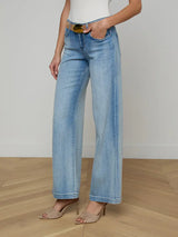 L'agence Joanne L/R Wide Leg Jean in Dry Ice