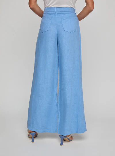 L'AGENCE Women's Amara H/R Wide Leg in Allure Blue