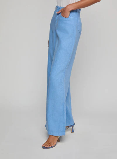L'AGENCE Women's Amara H/R Wide Leg in Allure Blue