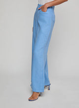 L'AGENCE Women's Amara H/R Wide Leg in Allure Blue