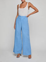 L'AGENCE Women's Amara H/R Wide Leg in Allure Blue
