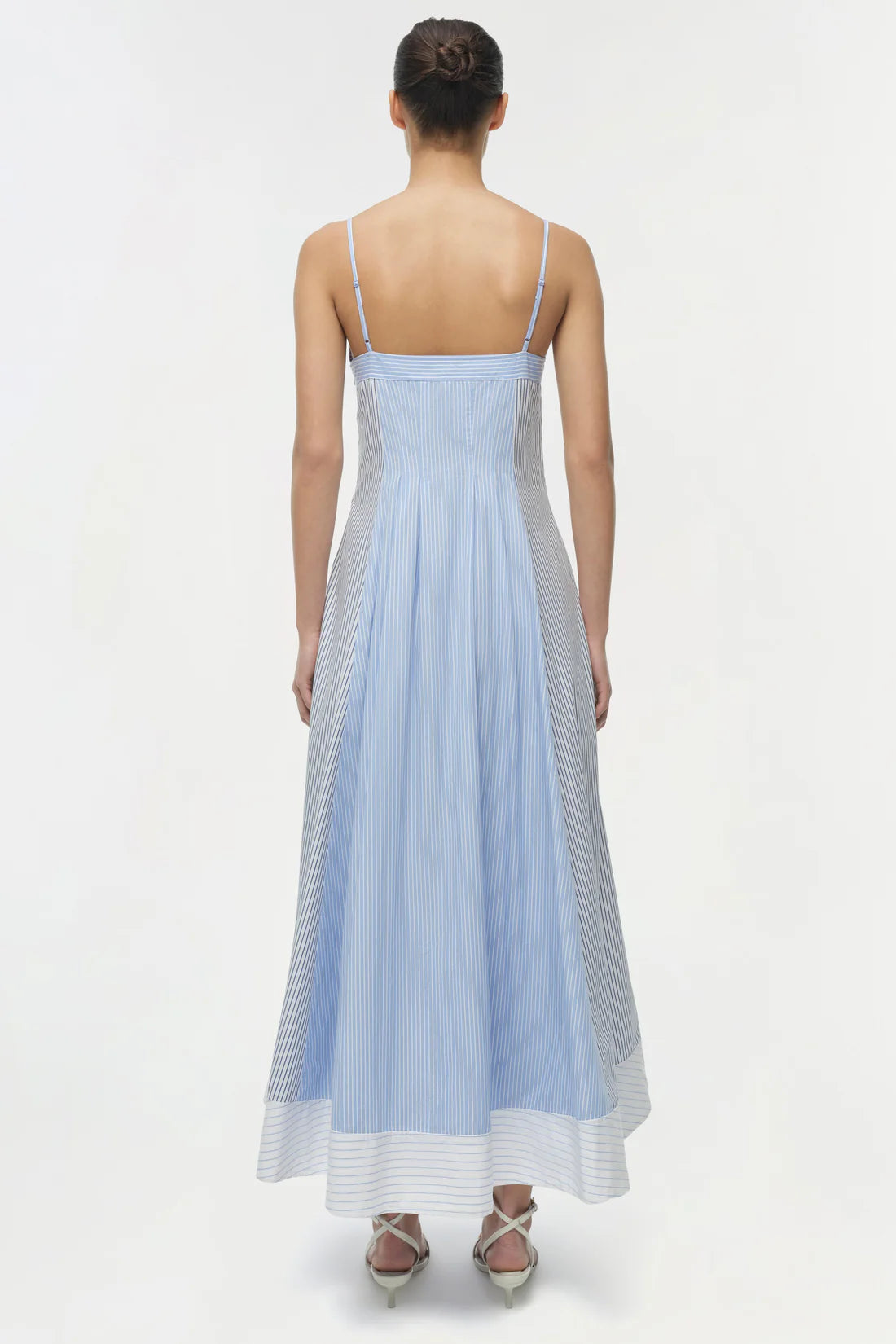 SIMKHAI - Chamberlain Cotton Midi Dress - Periwinkle Multi Stripe