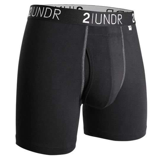 2UNDR - 6 " Swing Shift Boxer Brief - Black/Grey