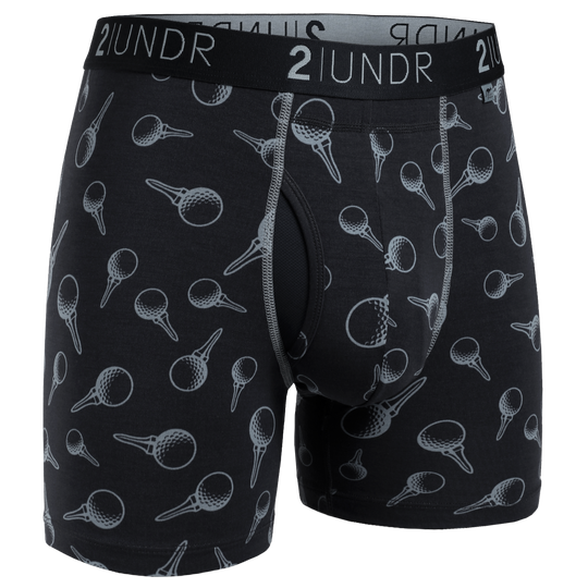 2UNDR - Swing Shift 6" Boxer Brief - Black Tees