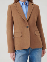 Marella - Giubba Semi-Fitted Blazer - Camel