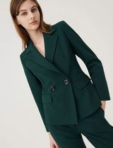 Marella - Lichene Double Breasted Blazer - Dark Green