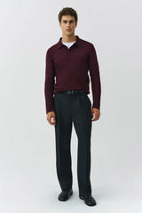 SIMKHAI - Reynolds Long Sleeve Polo - Fig