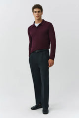 SIMKHAI - Reynolds Long Sleeve Polo - Fig