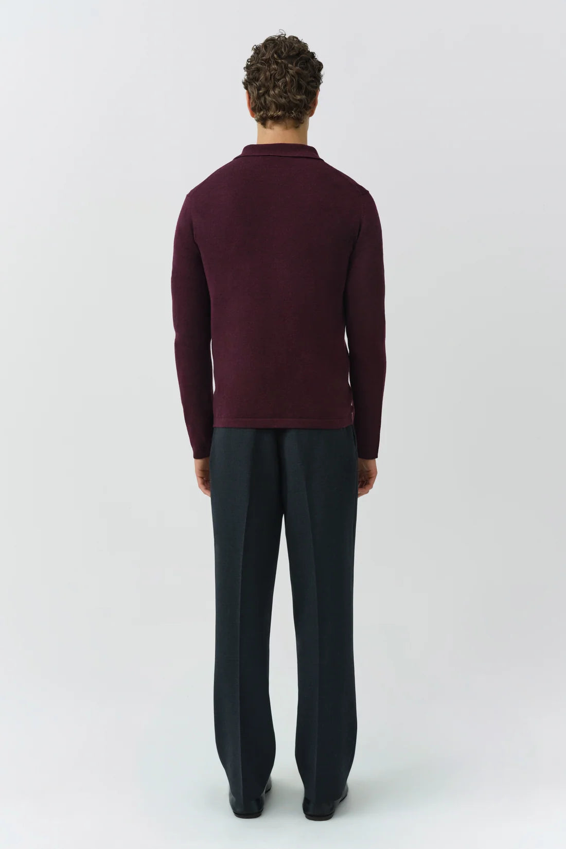 SIMKHAI - Reynolds Long Sleeve Polo - Fig