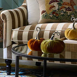 MacKenzie-Childs - Autumnology Orange Twisted Stem Velvet Pumpkin