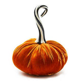 MacKenzie-Childs - Autumnology Orange Twisted Stem Velvet Pumpkin