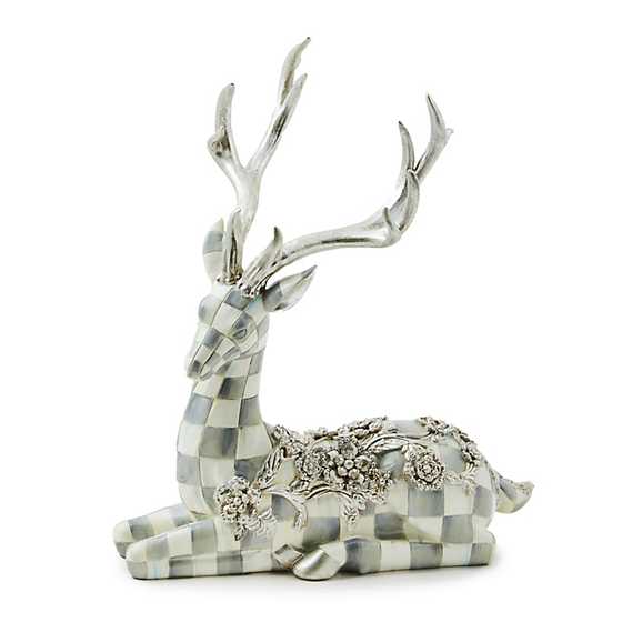 MacKenzie-Childs - Sterling Check Resting Silver Garland Deer