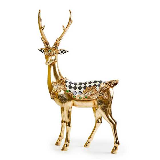 MacKenzie-Childs - Emerald Luxe Standing - Gold Deer