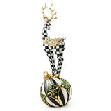 MacKenzie-Childs - Emerald Luxe Check Deer On Ornament Figurine