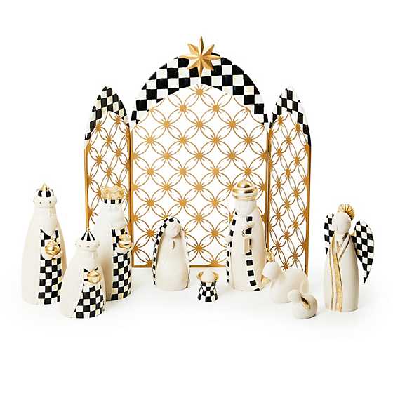 MacKenzie-Childs - Courtly Check 10-Piece Mini Nativity Set