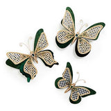 MacKenzie-Childs - Emerald Luxe Butterfly Clips, Set of 3