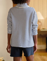 Frank & Eileen Patrick Popover white navy stripe