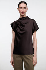STAUD- Davina Silk Top- Earth