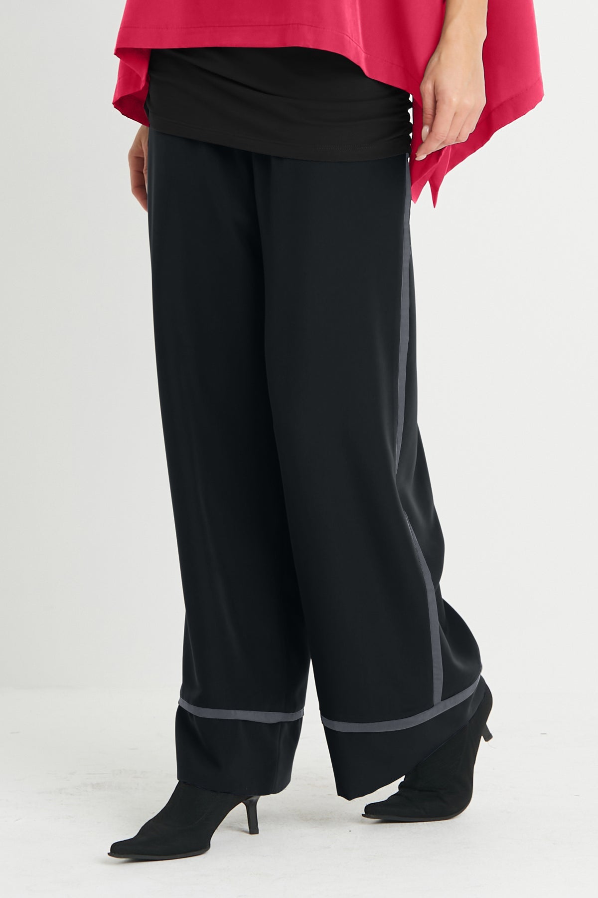 Planet - Peachskin Tuxedo Pants - Black/Obsidian