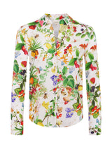 L'AGENCE - Holly Long Sleeve Blouse - White Multi Mix Botanical