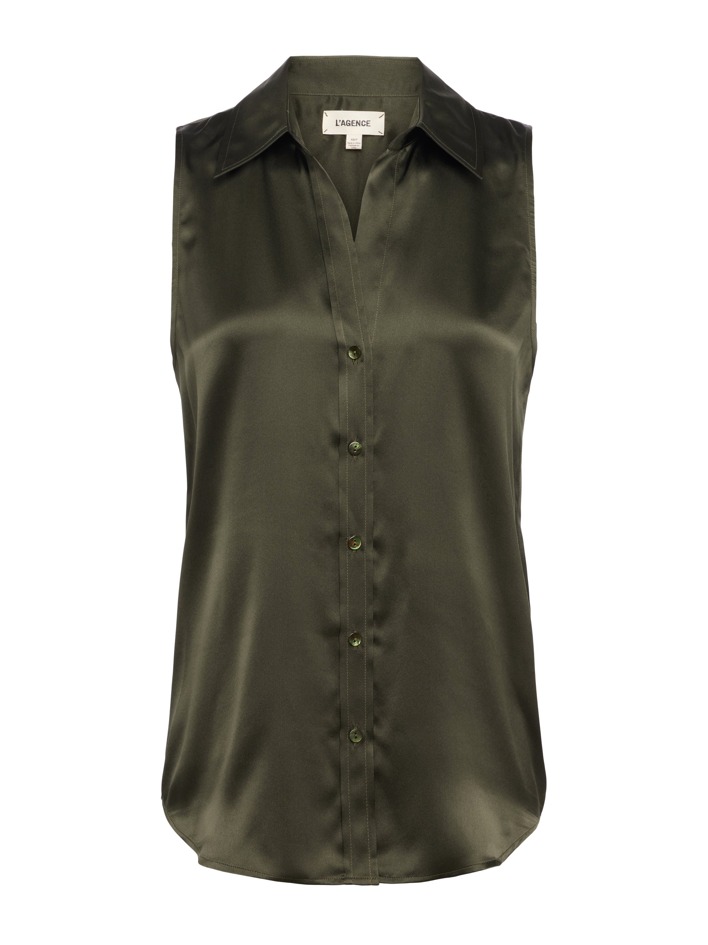 L'Agence - Emmy Sleeveless Blouse - Army