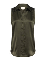 L'Agence - Emmy Sleeveless Blouse - Army