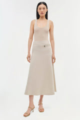 SIMKHAI - Maggie Midi Skirt - Cream Multi