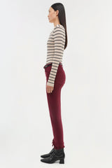 SIMKHAI - River High Rise Straight Jeans - Oxblood