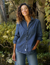 Frank & Eileen- Eileen Relaxed Button Up Shirt- Vintage Dark Wash