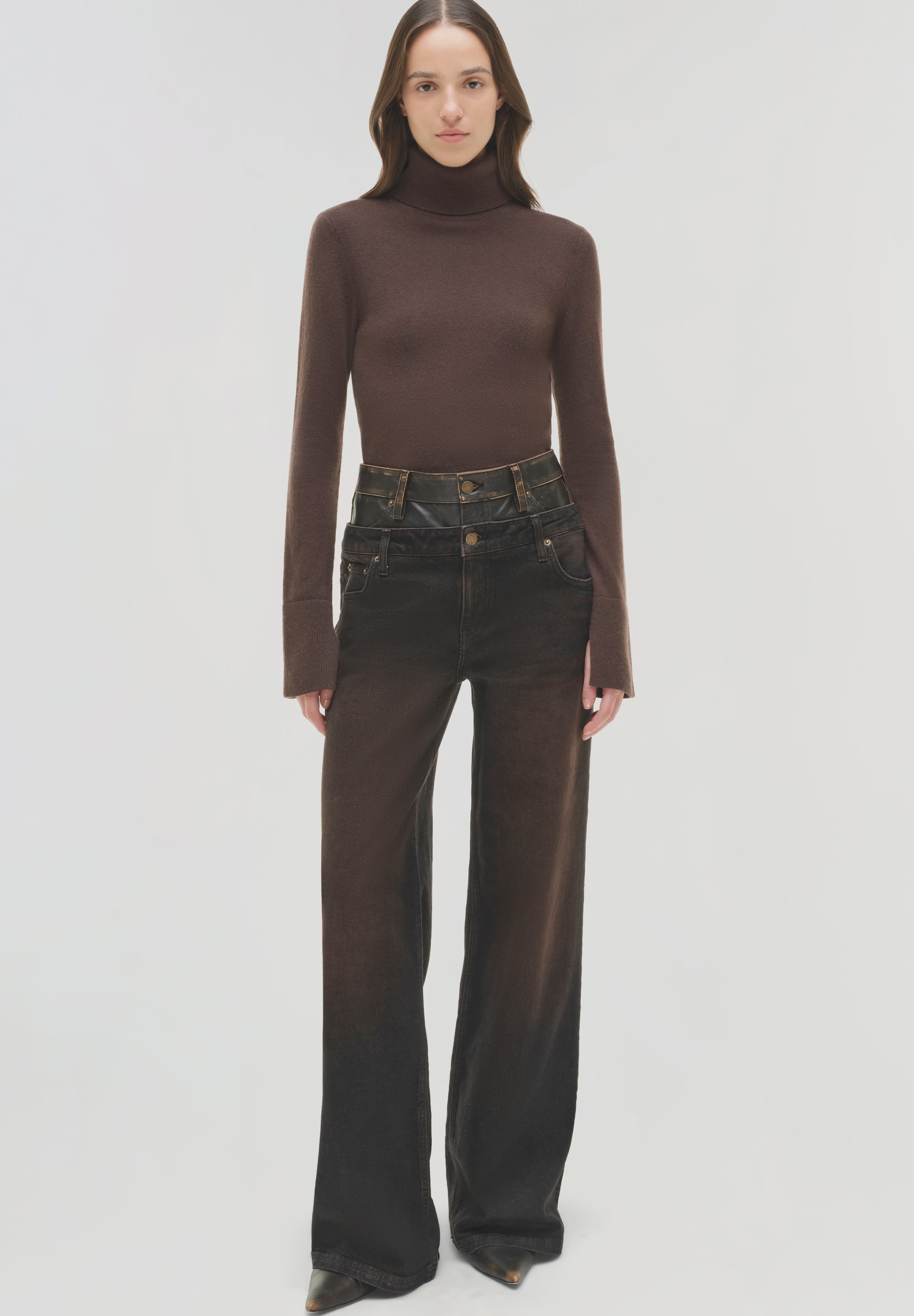 SIMKHAI - Fenwick - Cashmere Turtleneck - Chocolate