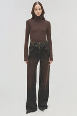 SIMKHAI - Fenwick - Cashmere Turtleneck - Chocolate