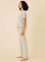 One Grey Day- Bianca Wide Leg Pant- Heather Grey
