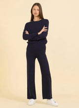 One Grey Day - Bianca Cropped Pant - Navy