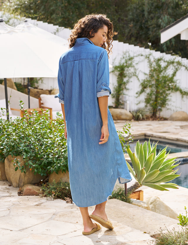 Frank & Eileen - Rory Maxi Shirtdress - Vintage Stonewashed Indigo