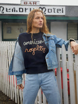 Lingua Franca - American Royalty Crewneck - Navy