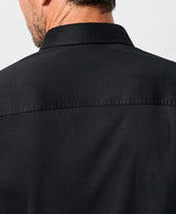 David Donahue- L/S Knit Button Up Shirt- Black