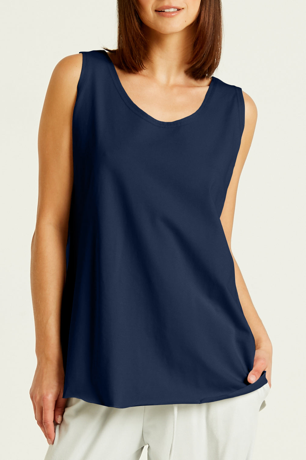 Planet - Cotton Lycra Shirttail Tank