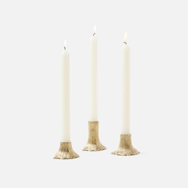 Blue Pheasant - GRIFFIN - Gold Candle Holders Brass - Set of 3