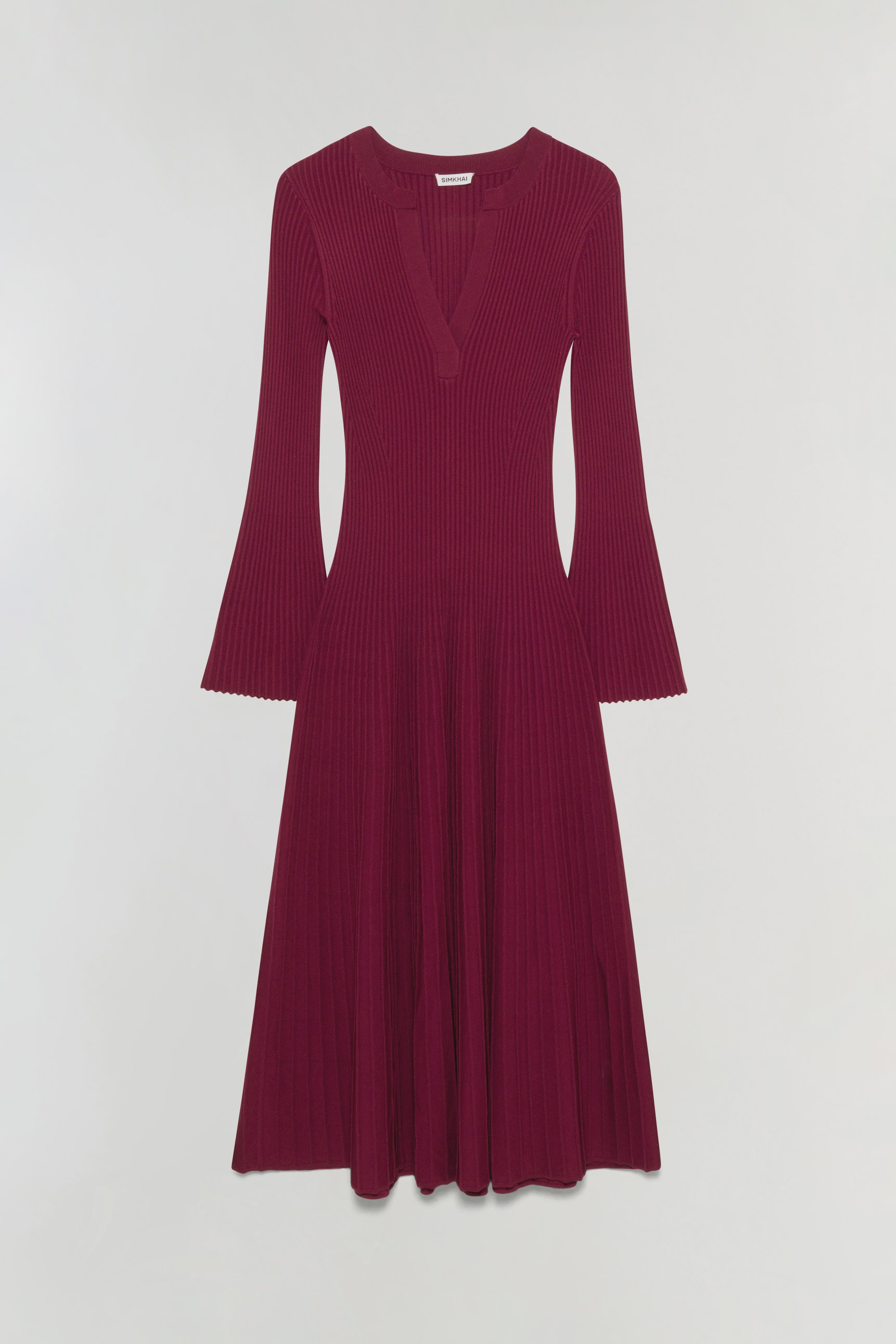 SIMKHAI - Genna L/S Dress - Cranberry