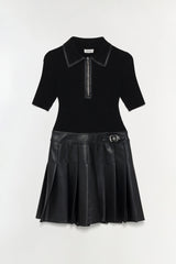 Simkhai Lillie Knit Combo Dress - Black