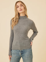 One Grey Day - Carter Merino Mockneck - Slate