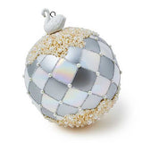 MacKenzie-Childs - Crystal Palace Swan Jumbo Glass Ball Ornament