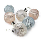 MacKenzie-Childs - Crystal Palace Basic Glass Ball Ornaments, Set of 6