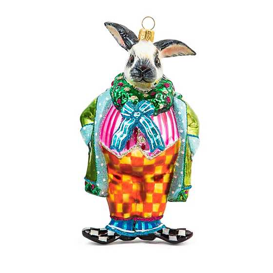 Mackenzie Childs - Granny Kitsch Rabbit Glass Ornament