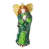 MacKenzie-Childs - Emerald Luxe Angel Glass Ornament