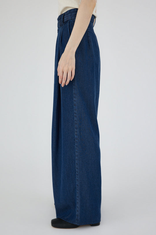 Moussy - Highwaist Tuck Denim Pants - Blue