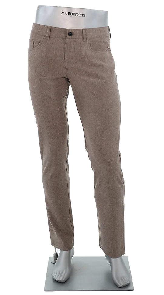 Alberto - Pipe Ceramica Pant - Heather Beige