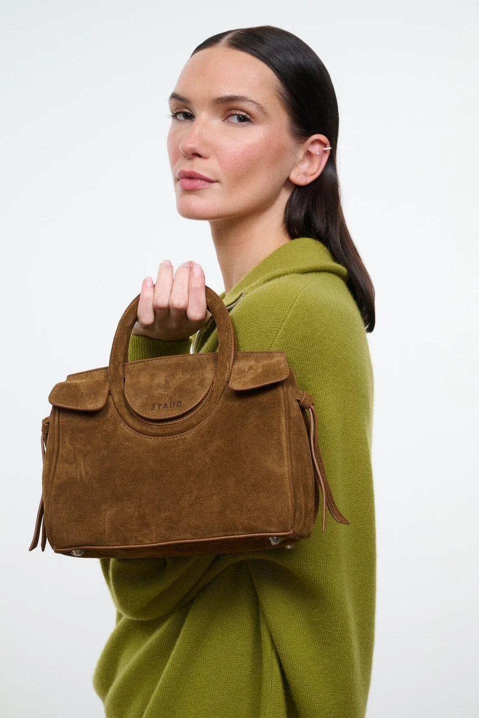 Staud- Maude Mini Carryall- Cigar