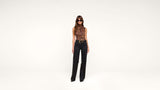 L'AGENCE- Ceci Sleeveless Turtleneck Top- Leopard